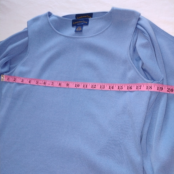 Charter Club Silk Blend Cardigan Sweater 2 Piece Set Petite Medium - Picture 13 of 14